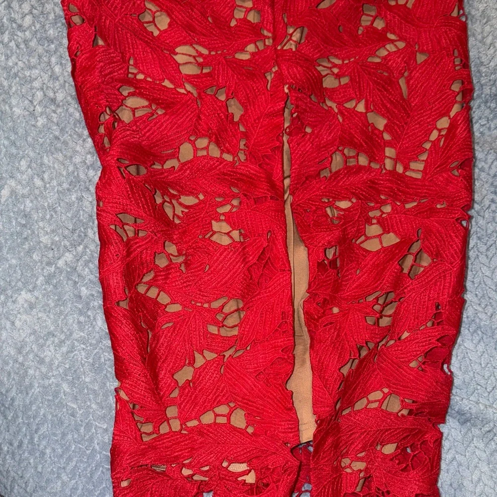 Elegant Red Lace Dress - Picture 5 of 5